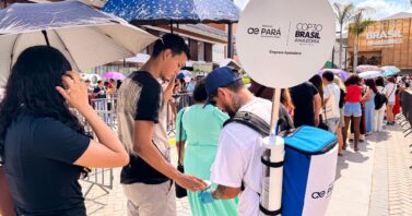 Águas do Pará realiza ação de hidratação na entrada da Green Zone, na COP30